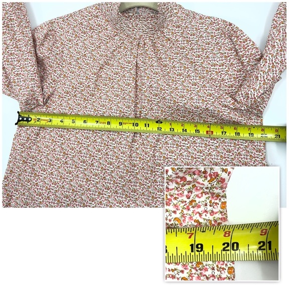 NEW Tuckernuck Pomander Place Floral Modoc Blouse Women Size S Smocked Mock Neck - Picture 12 of 14